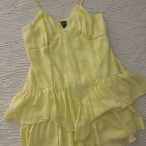 Wild Fable Light Yellow Textured Top